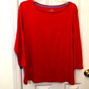 Talbots women’s 2XP Orange w/ touch of Coral 100% cotton. Pit to PIT 24 1/4"